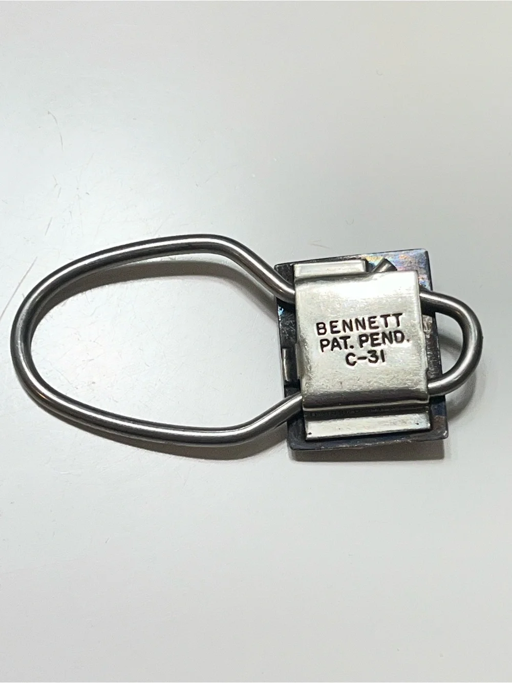 Vintage Bennett Pat. Pending C-31 Navajo Red Coral Sterling Silver Key Holder